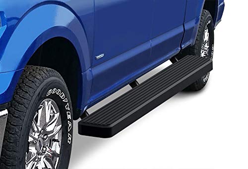 APS iBoard Running Boards 6in Black Custom Fit 2015-2020 Ford F150 SuperCrew Cab Pickup 4-Door و 2017-2020 Ford F-250 F-350 Super Duty Crew Cab (Nerf Bars Side Steps Side Bars)