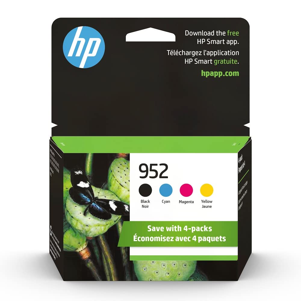 HP 952 | 4 Ink Cartridges | Black, Cyan, Magenta, Yello...