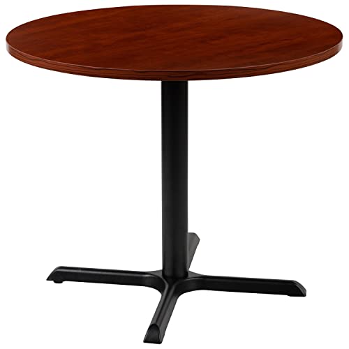 Flash Furniture طاولة اجتماعات دائرية متعددة الأغراض 36 قدم باللون الكرز