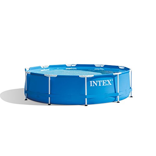 Intex حمام سباحة فوق الأرض مزود بمضخة تصفية إطار معدني ...