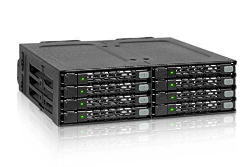 Icy Dock 8 x 2.5 SAS / SATA HDD / SSD Moblie Rack Enclosure for 5.25 'Bay (2 x Mini-SAS HD) | ToughArmor MB998IP-B