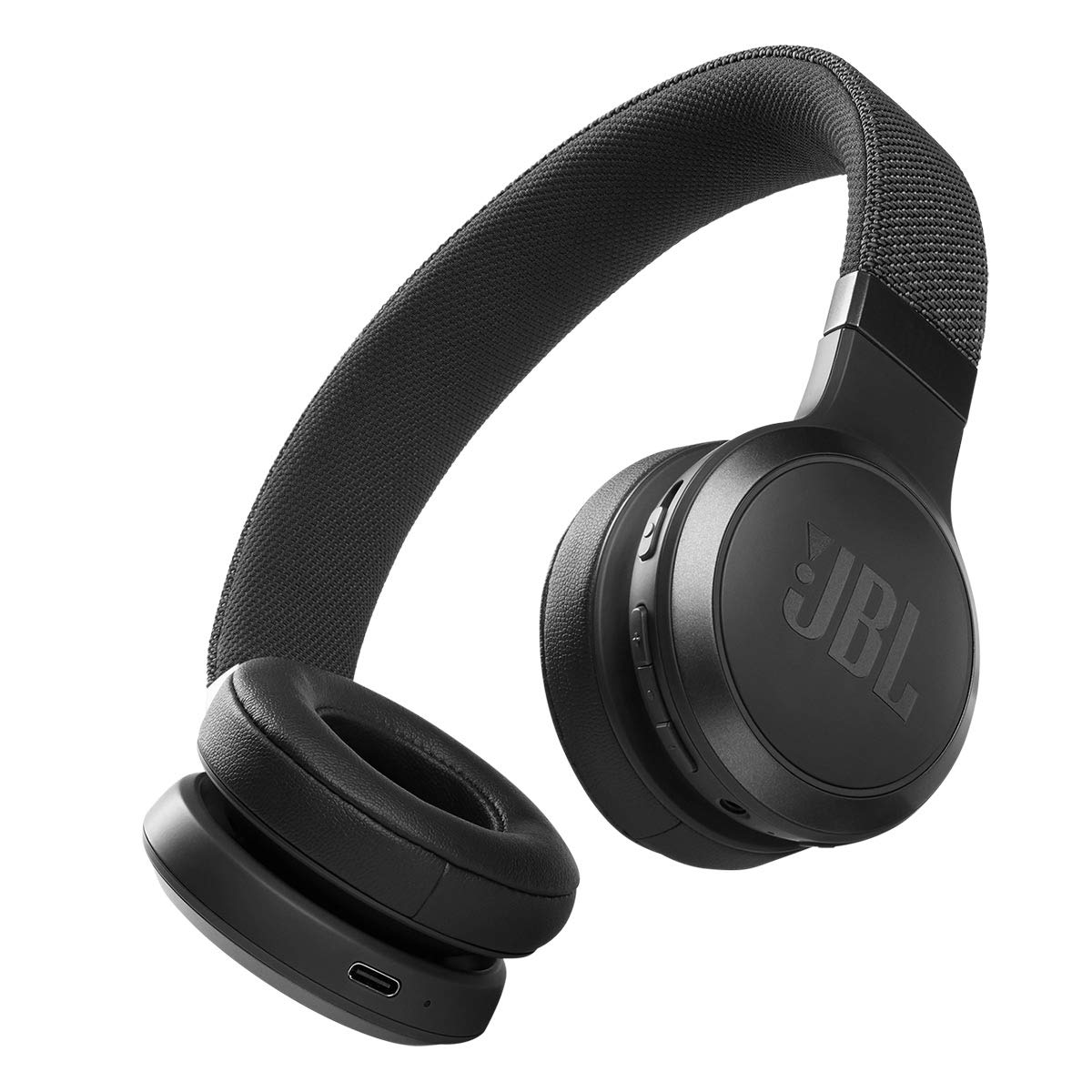 JBL Live 460NC - سماعات رأس لاسلكية لإلغاء الضوضاء مع عمر بطارية طويل وتحكم في المساعد الصوتي - أسود