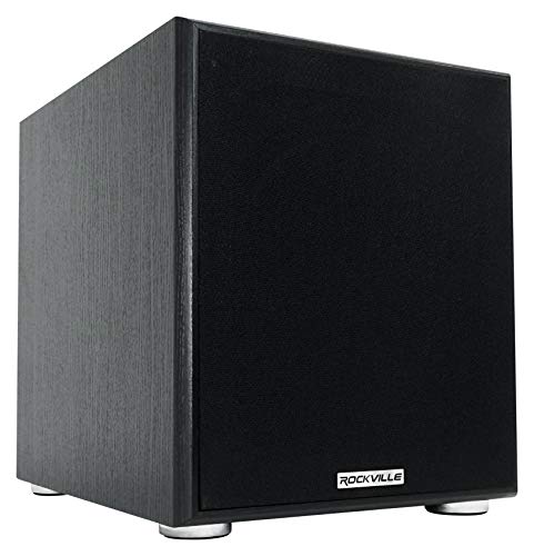 Rockville Rock Shaker 10 'Inch Black 600w Powered Home Theatre Subwoofer Sub