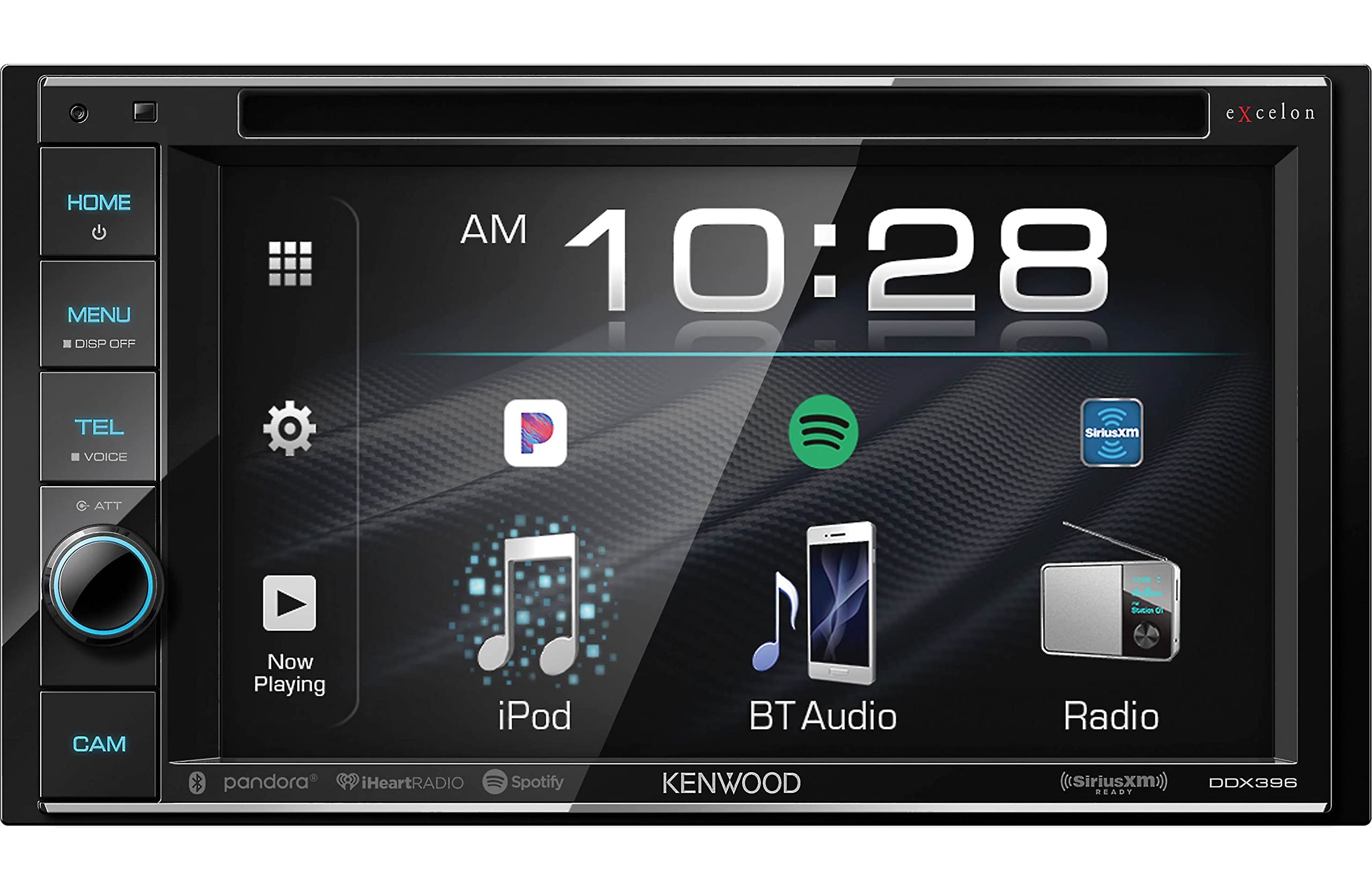 KENWOOD eXcelon DDX396BT Double DIN SiriusXM Ready Bluetooth in-Dash DVD / CD / AM / FM مستقبل ستيريو للسيارة مع شاشة لمس 6.2 بوصة