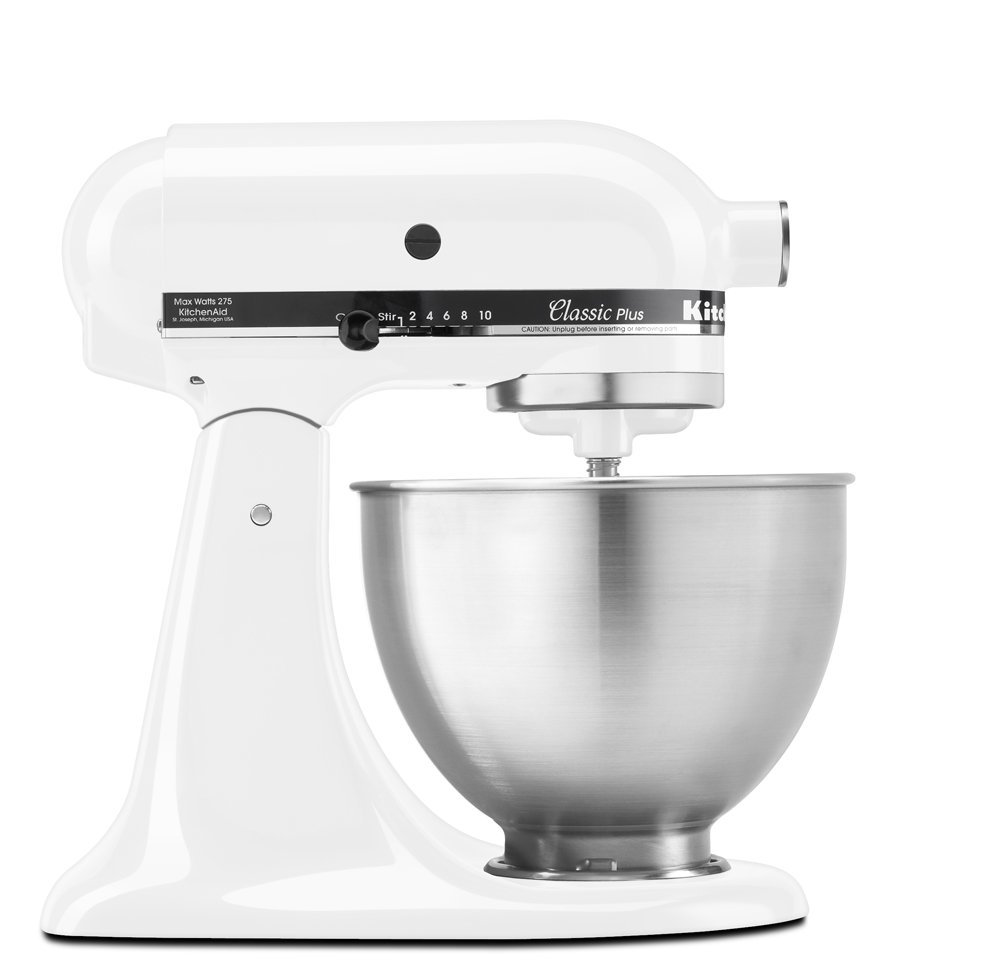 KitchenAid KSM75WH Classic Plus Series 4.5-Quart Tilt-Head Mixer Mixer أبيض