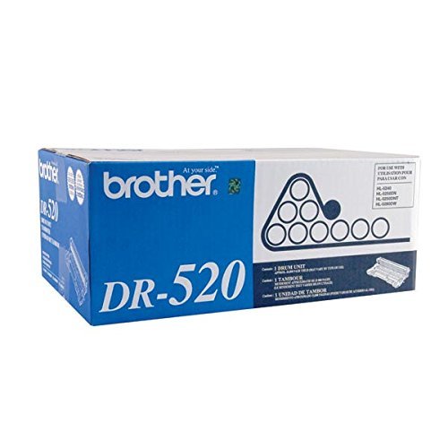 Brother وحدة طبل جديدة 25000 صفحة تقنية الطباعة ليزر طباعة ملونة بالأسود 25000 صفحة. الجزء # Dr520