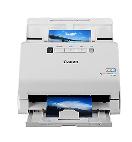  Canon ماسح ضوئي للصور والمستندات imageFORMULA RS40 - لنظام التشغيل Windows و Mac - يقوم بمسح الصور - ألوان نابضة بالحياة - واجهة...