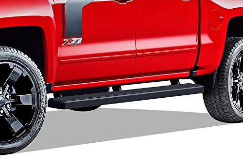 APS لوحات تشغيل iBoard 5 '' سوداء مخصصة تناسب 2007-2018 Chevy Silverado / GMC Sierra Crew Cab (قضبان نيرف | عتبات جانبية | قضبان جانبية)