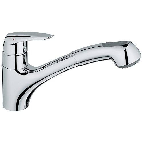 Grohe 33330001 صنبور المطبخ بخاخ مزدوج يسحب للخارج من Eurodisc