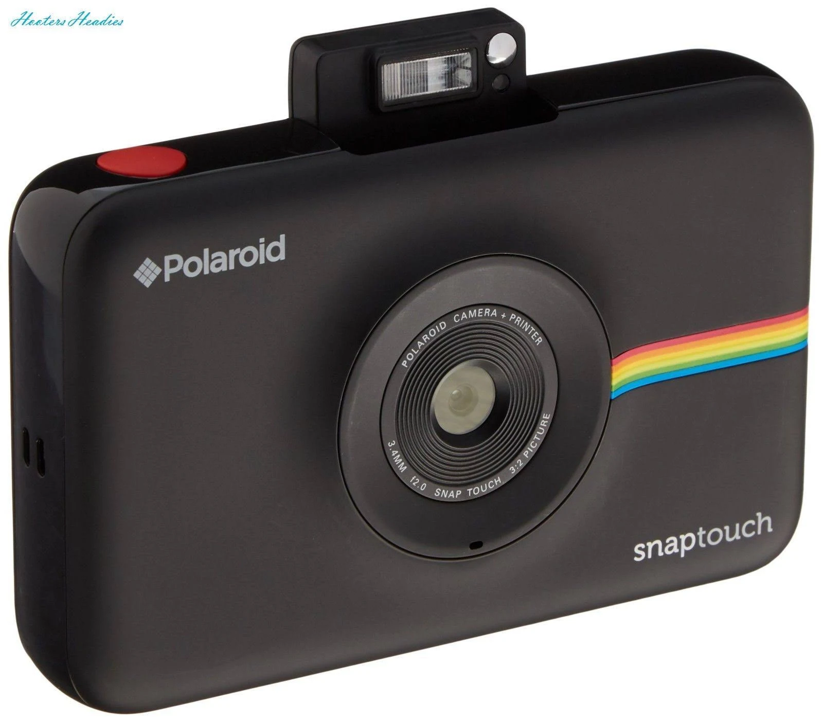 Polaroid كاميرا رقمية بطباعة فورية تعمل باللمس مع شاشة LCD (سوداء) مع تقنية الطباعة Zink Zero Ink