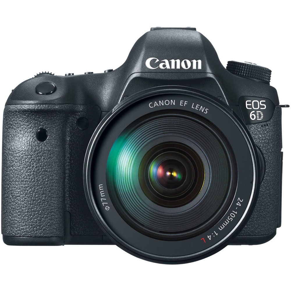 Canon كاميرا EOS 6D 20.2 MP CMOS SLR الرقمية مع شاشة LCD مقاس 3.0 بوصة ومجموعة عدسات EF 24-105mm f / 4L IS USM - تدعم Wi-Fi