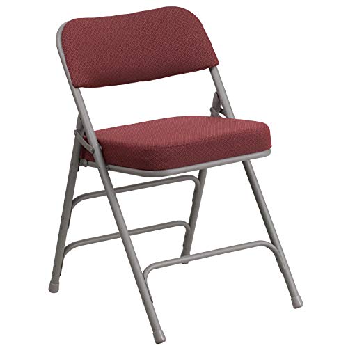 Flash Furniture كرسي HERCULES Series Premium منحني ثلاثي ومفصل مزدوج قابل للطي من القماش المعدني
