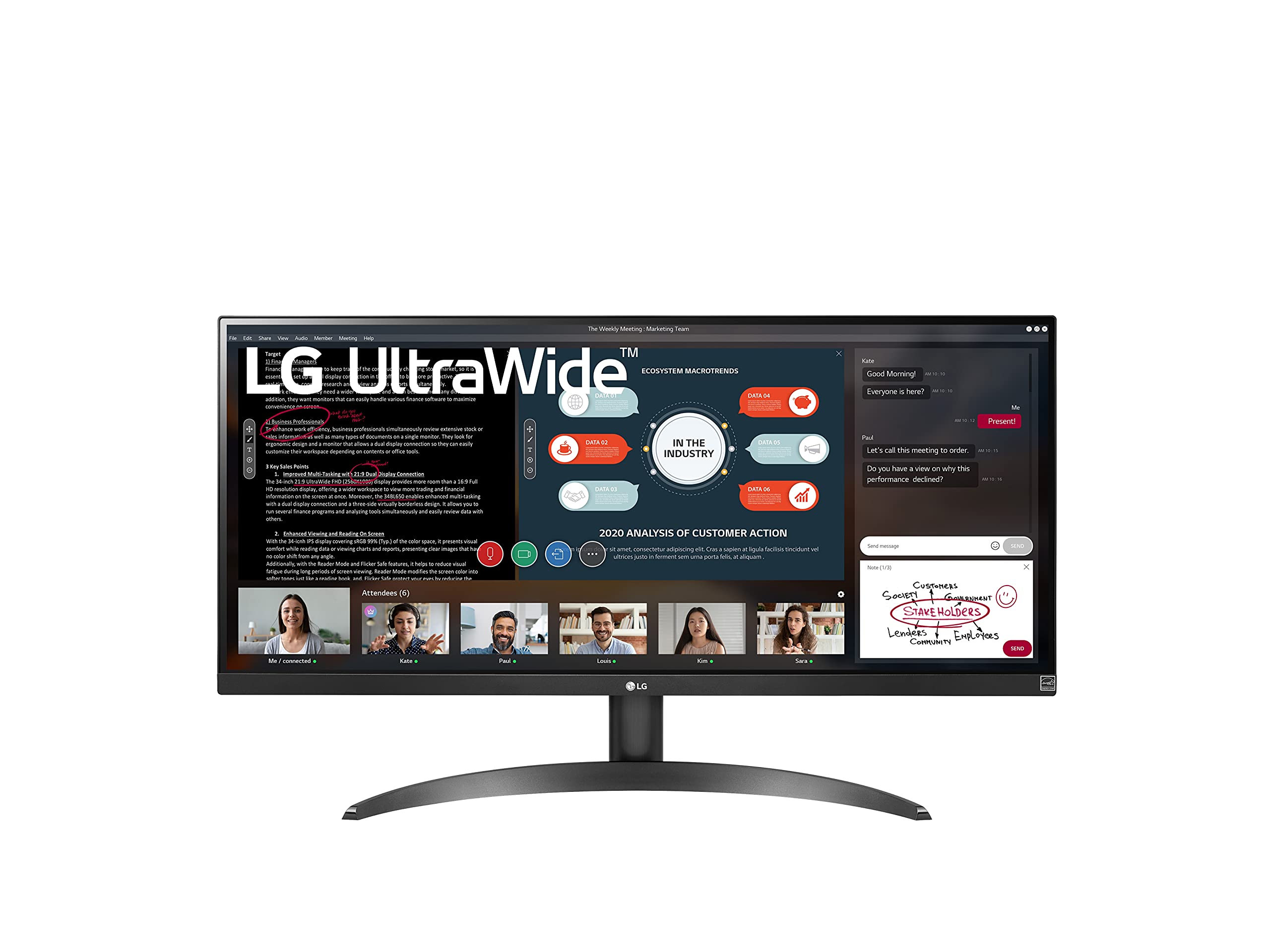 LG 29 شاشة UltraWide Full HD HDR مزودة بتقنية FreeSync...