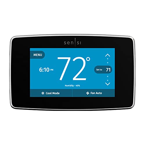 Emerson Thermostats Emerson Sensi Touch Wi-Fi Smart Thermostat مع شاشة ملونة تعمل باللمس