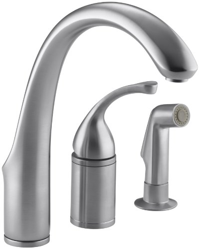 KOHLER ForteSingle-Control Remote Valve Kitchen Sink Faucet مع رشاش جانبي ومقبض رافعة