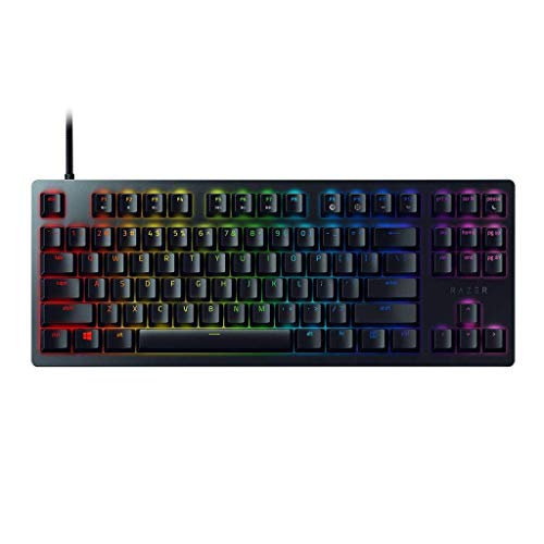  Razer لوحة مفاتيح ألعاب Huntsman Tournament Edition TKL Tenkeyless: أسرع مفاتيح لوحة مفاتيح على الإطلاق - مفاتيح بصرية خطية - إضاءة...