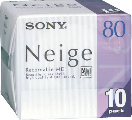 Sony حزمة MD80 Minidisc Neige 80 Minute Pack 10