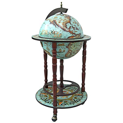 Design Toscano خزانة الخمور - عربة بار Globe إيطالية من القرن السادس عشر