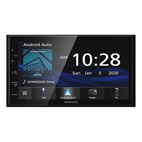 KENWOOD جهاز استقبال بشاشة لمس رقمية DMX4707S مقاس 6.8 بوصة مع Apple CarPlay و Android Auto