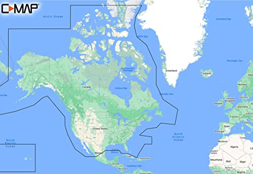 C-MAP اكتشف بحيرات أمريكا الشمالية بطاقة خريطة الولايات...