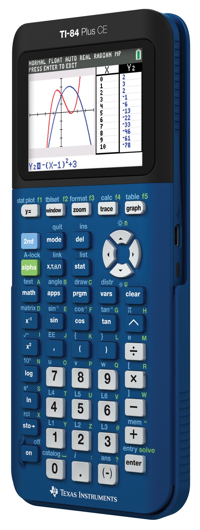 Texas Instruments حاسبة رسوم بيانية للدينيم TI- 84 Plus CE