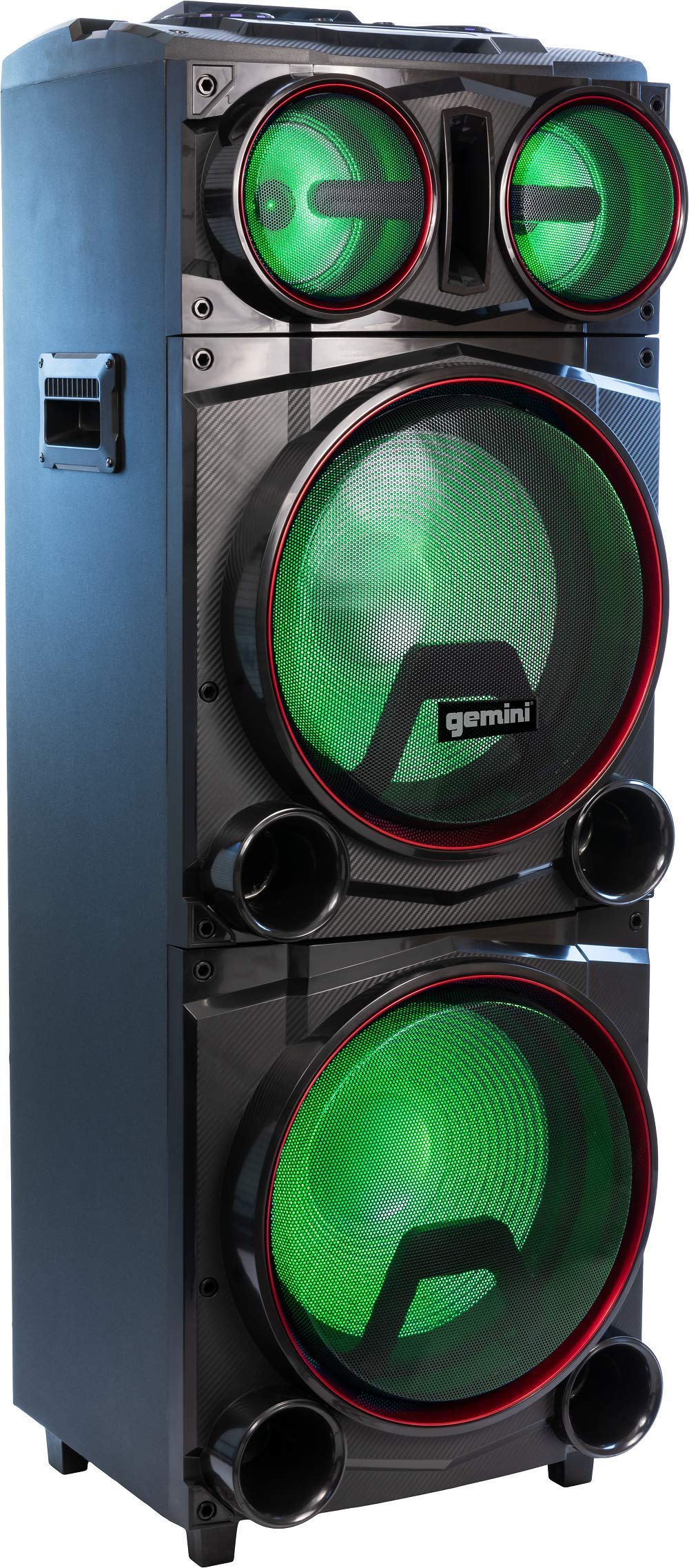  Gemini Sound GMAX-6000 سهل التعامل مع مصابيح LED منزلية للحفلات نظام صوتي 6000 وات واتس مزدوج 15 بوصة مكبر صوت برج كاريوكي...