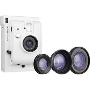 Lomography Lomo'Instant White + 3 عدسات - كاميرا فيلم فورية