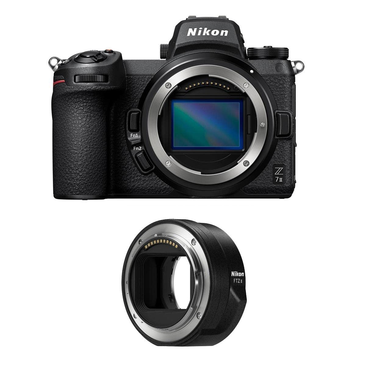 Nikon مجموعة كاميرا Z 7II الرقمية بدون مرآة مع محول تركيب FTZ II
