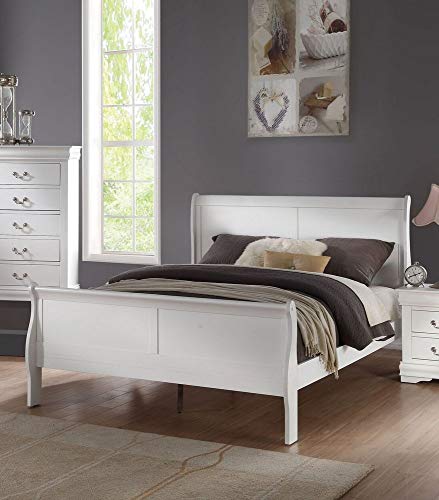 Acme Furniture سرير كوين من ACME Louis Philippe - - أبيض