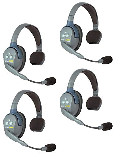 EARTEC UL4S UltraLITE Full Duplex Wireless Headset لأربعة مستخدمين - 4 سماعات أذن واحدة