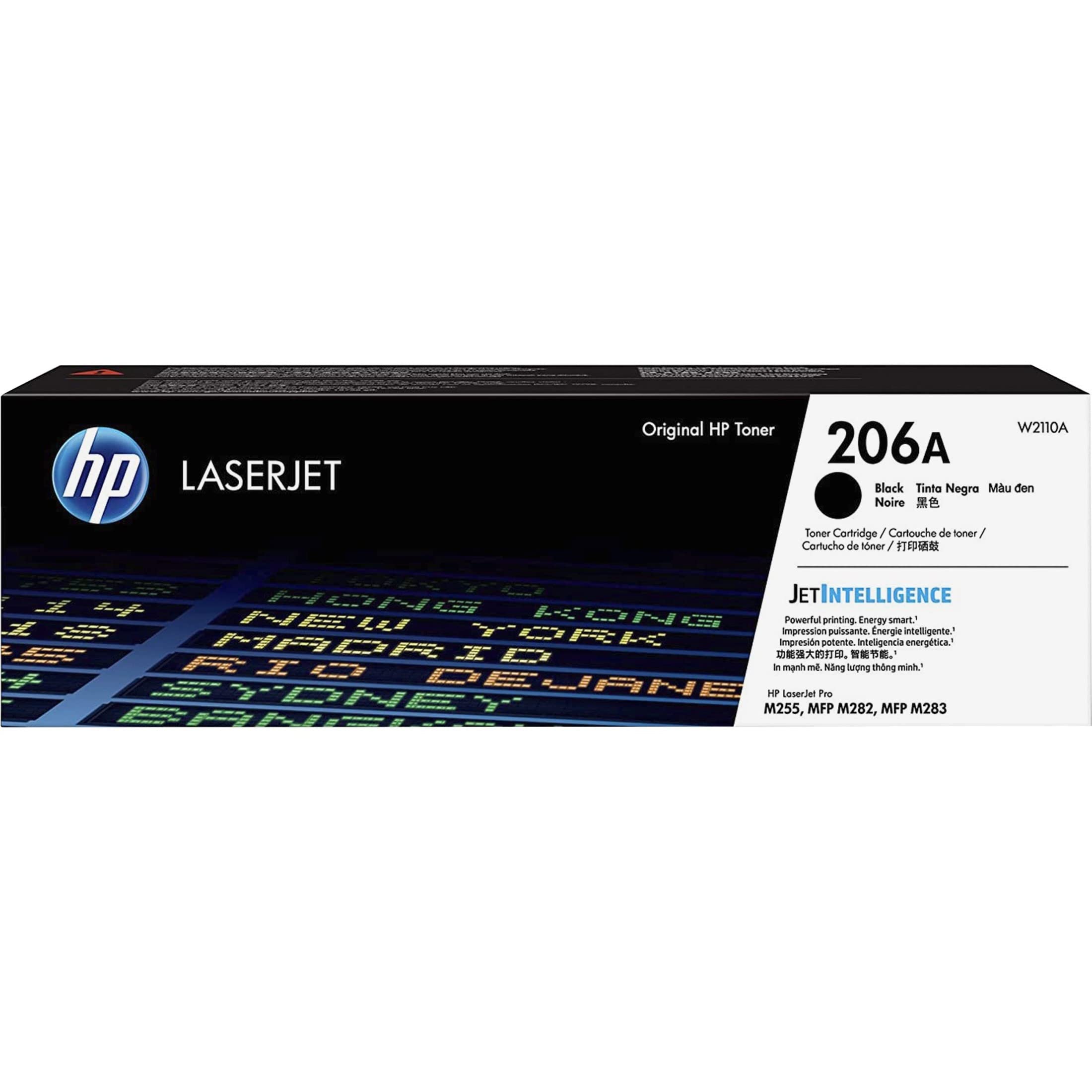 HP خرطوشة حبر أسود 206A | تعمل مع Color LaserJet Pro M255 و Color LaserJet Pro MFP M282 و M283 Series | W2110A