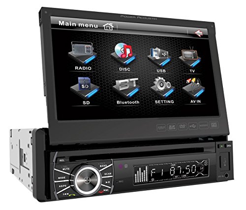 POWER ACOUSTIK جهاز استقبال PTID in-Dash DVD AM / FM مع شاشة تعمل باللمس مقاس 7 بوصات مع مدخل USB / SD