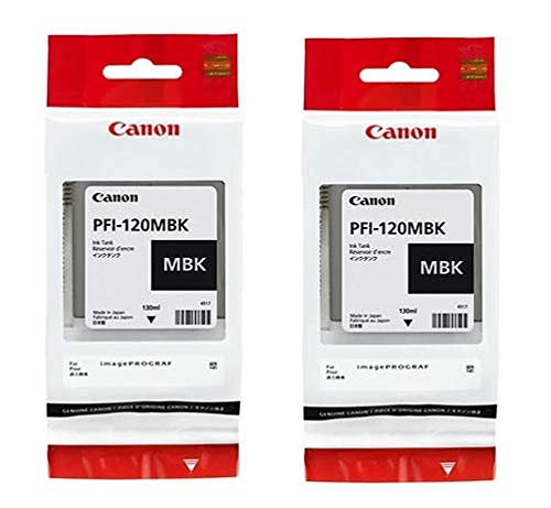 Canon عبوات حبر PFI-120MBK 2 صبغ أسود غير لامع 130 مل في عبوة البيع بالتجزئة