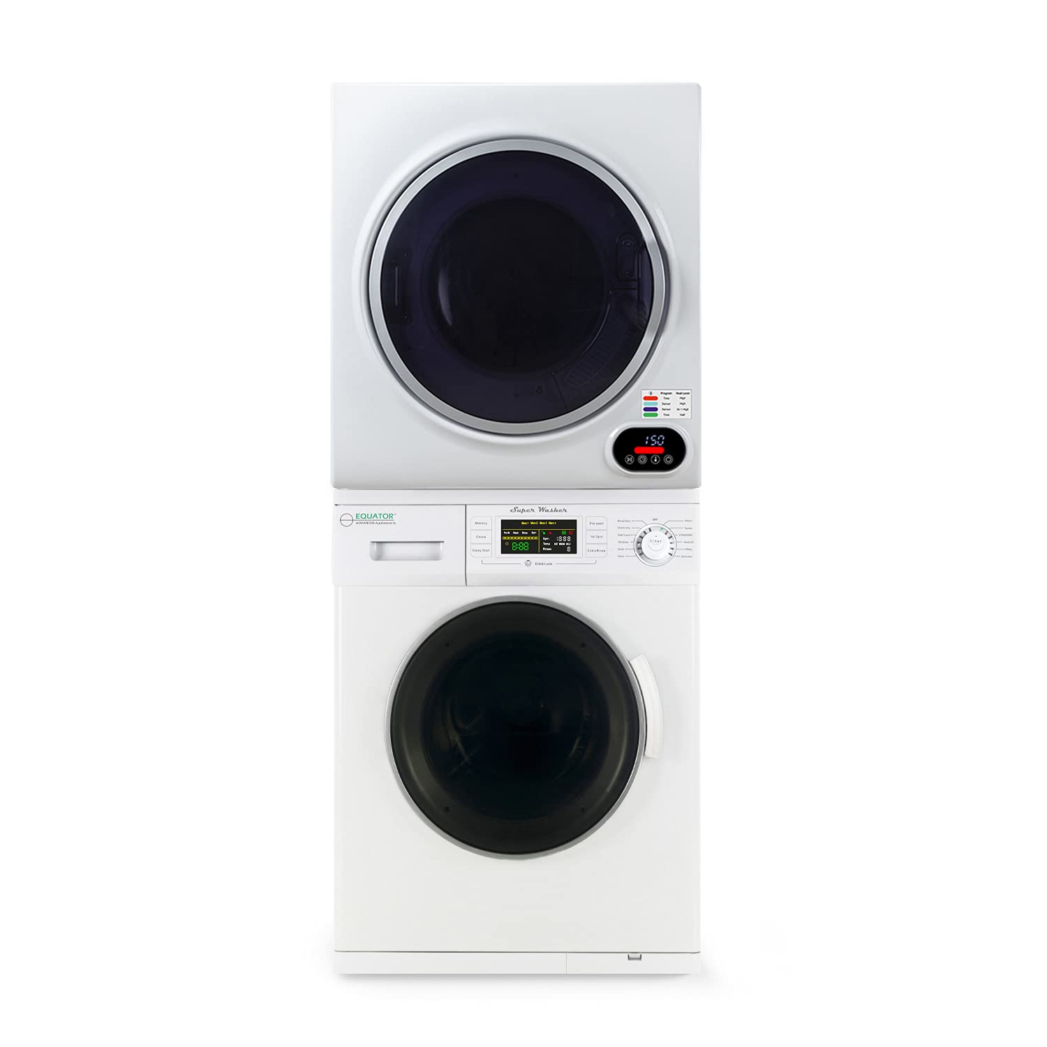 Equator Advanced Appliances Equator Basic Stackable 13 lbs Washer + Vented Sensor Dryer 3.5cf 110V