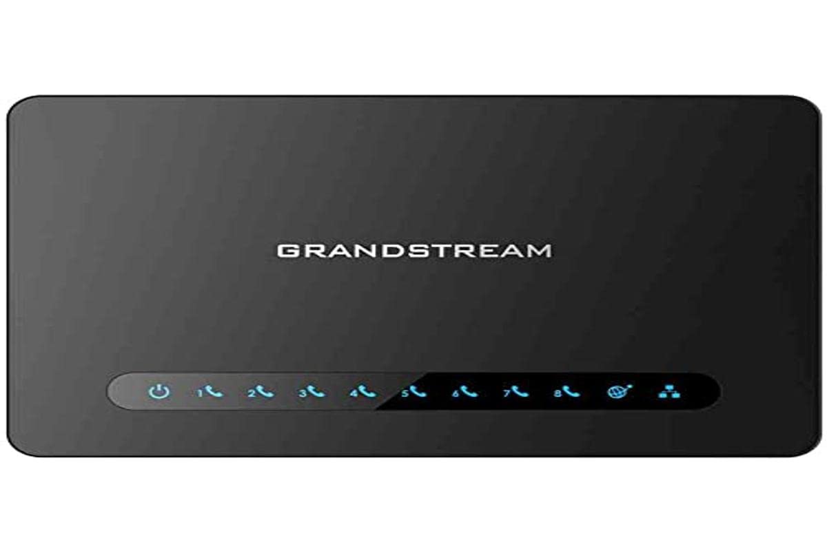 Grandstream بوابة FXS قوية ذات 8 منافذ مع موجه Gigabit NAT (HT818)