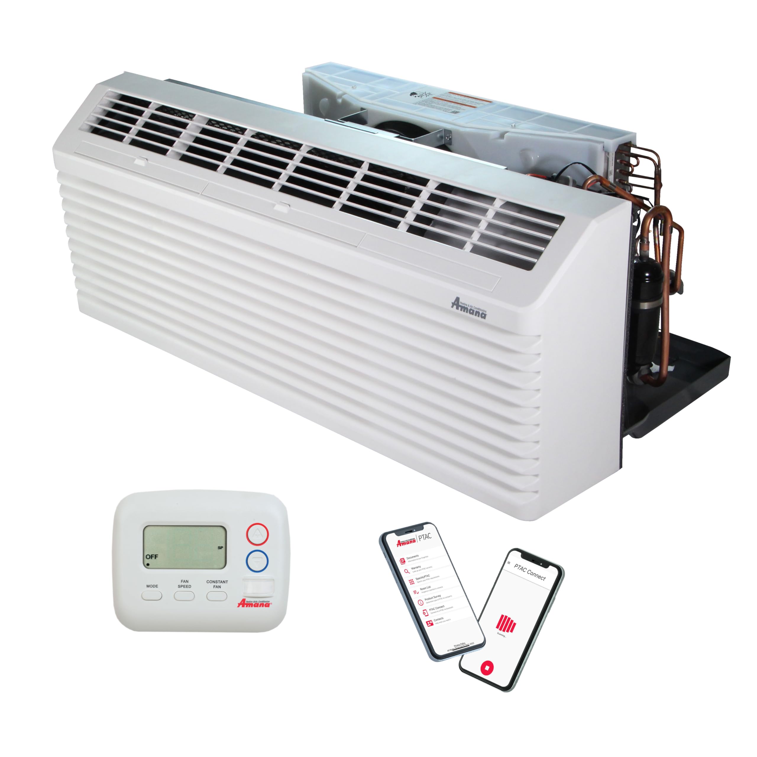 Amana PTAC 16,400 BTU Air Conditioner PTC173K35AXXX with 3.5 KW Heater White