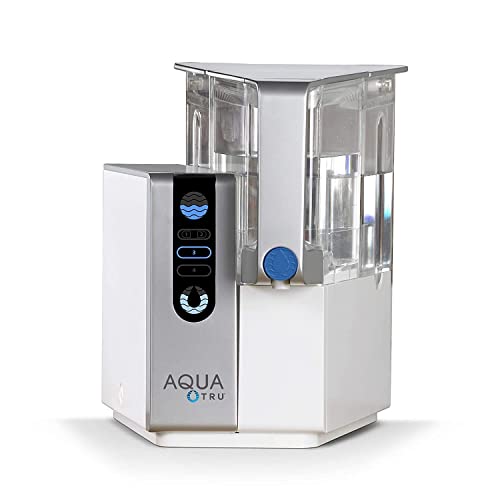  AQUA TRU AquaTru - نظام تنقية لتنقية المياه على سطح المنضدة مع تقنية التناضح العكسي الفائق الحصرية ذات 4 مراحل (لا تتطلب...