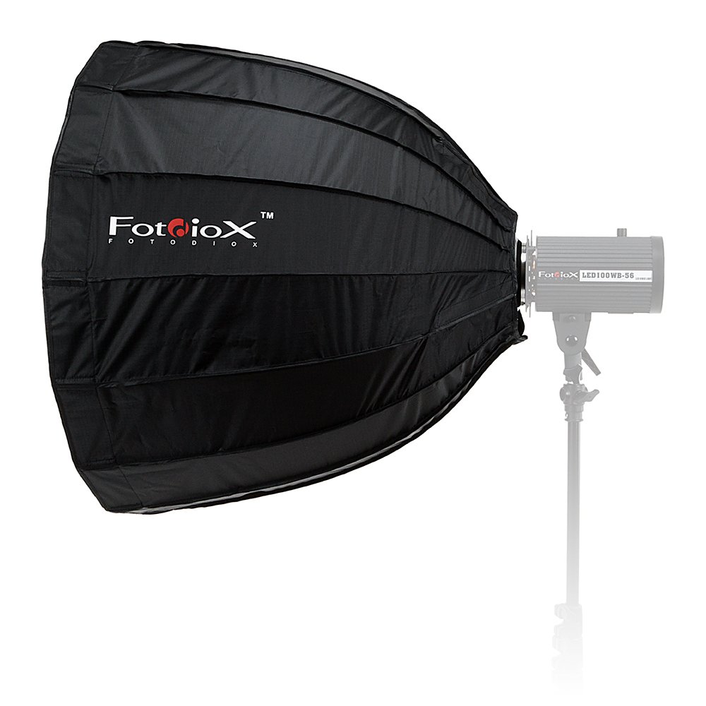 Fotodiox Deep EZ-Pro 28in (70cm) Parabolic Softbox - Softbox سريع الطي مع إدراج Balcar متوافق مع الكائنات الفضائية