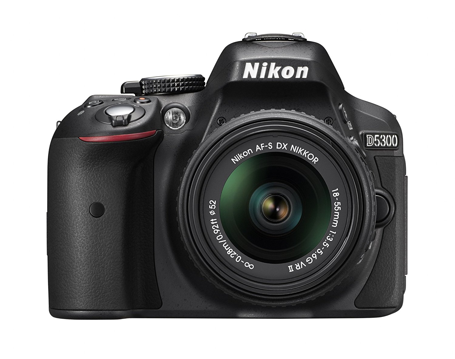 Nikon كاميرا D5300 24.2 MP CMOS SLR الرقمية مع عدسة تكبير 18-55mm f / 3.5-5.6G ED VR II Auto Focus-S DX NIKKOR (أسود)