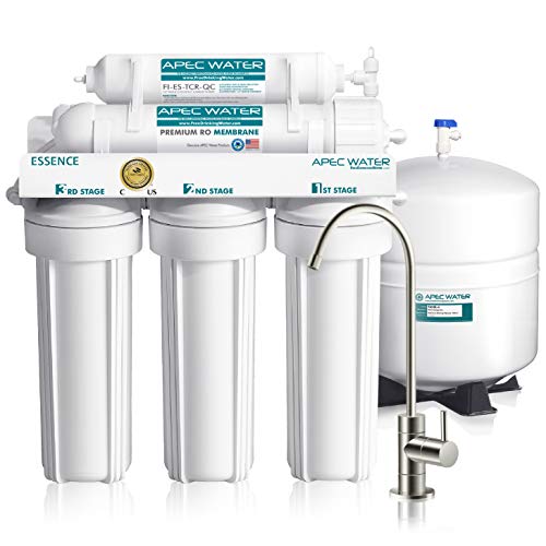 APEC Water Systems ROES-50 Essence Series نظام تصفية مياه الشرب بالتناضح العكسي الآمن للغاية والمعتمد من المستوى الأعلى 5 مراحل