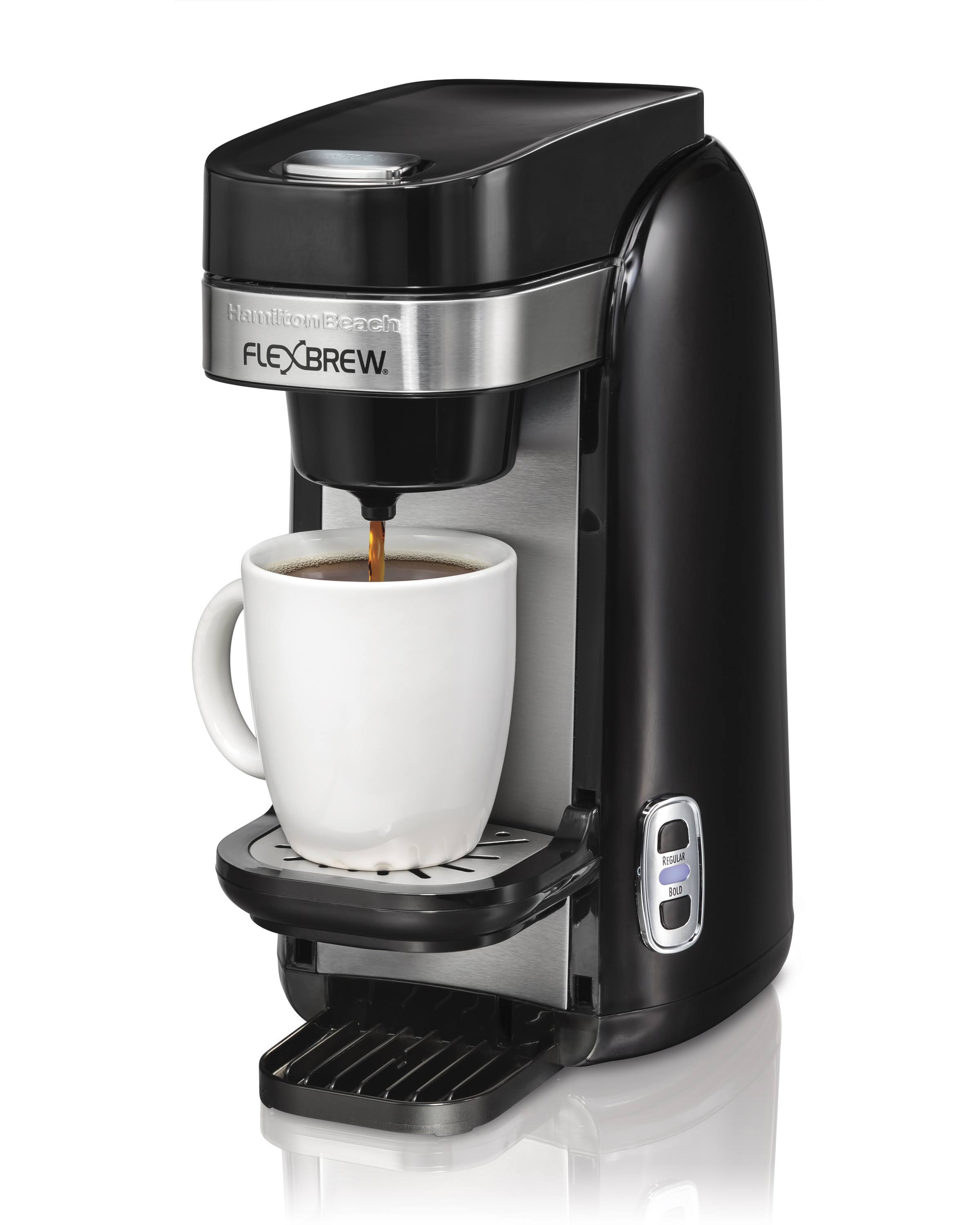 Hamilton Beach ماكينة صنع القهوة ذات الخدمة الواحدة Flexbrew (49997)