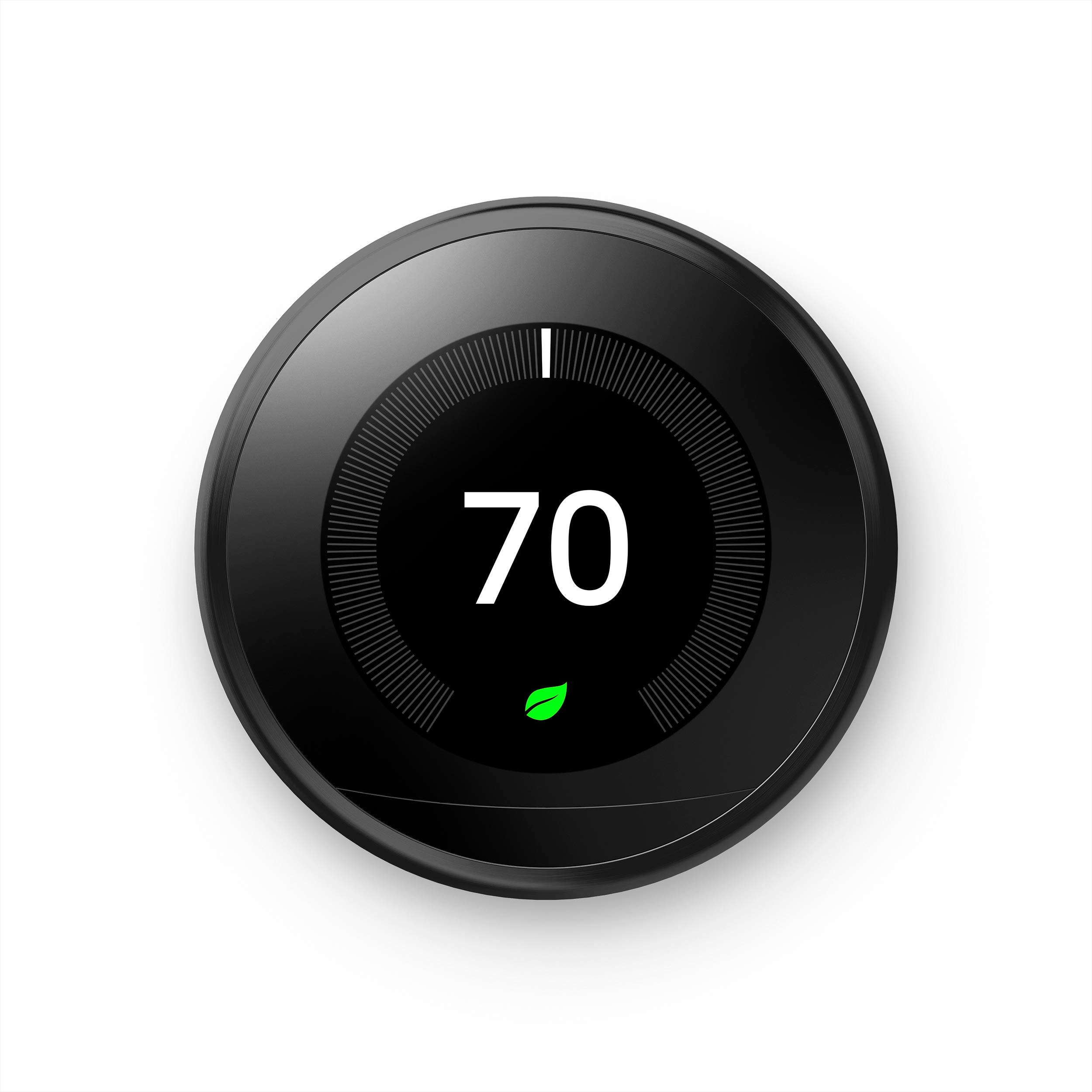 Google Nest Learning Thermostat - ترموستات ذكي قابل للبرمجة للمنزل - ترموستات من الجيل الثالث - متوافق مع Alexa