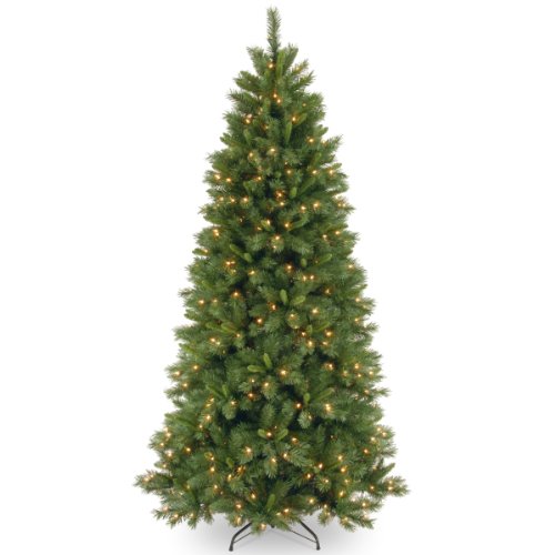  National Tree Company شركة شجرة عيد الميلاد الاصطناعية مضاءة مسبقًا | يتضمن مصابيح LED متعددة الألوان مسبقًا وحامل | ليهاي...