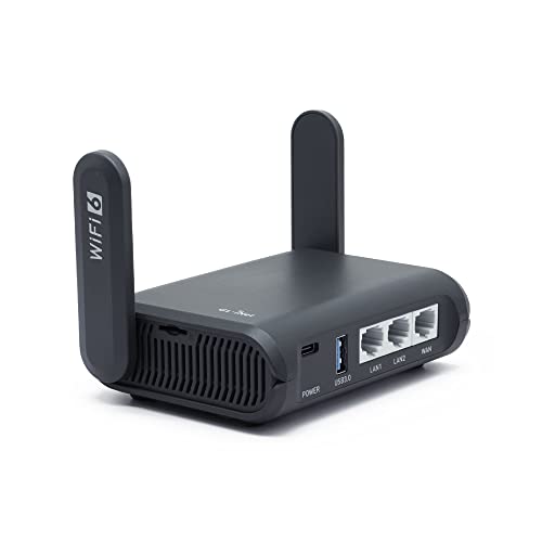  GL.iNET موسع / مكرر للراوتر المحمول GL-AXT1800 (Slate AX) للسفر عبر شبكة Wi-Fi 6 للفنادق والشبكات العامة | عميل وخادم VPN | موصل...