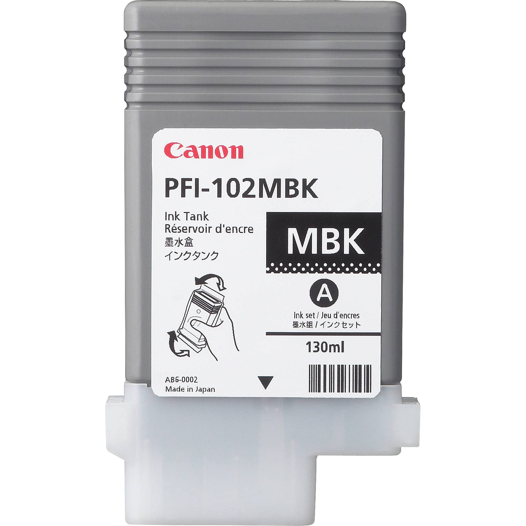 Canon Ipf PFI-102MBK Matte Black Ink Tank 130ML for 500...