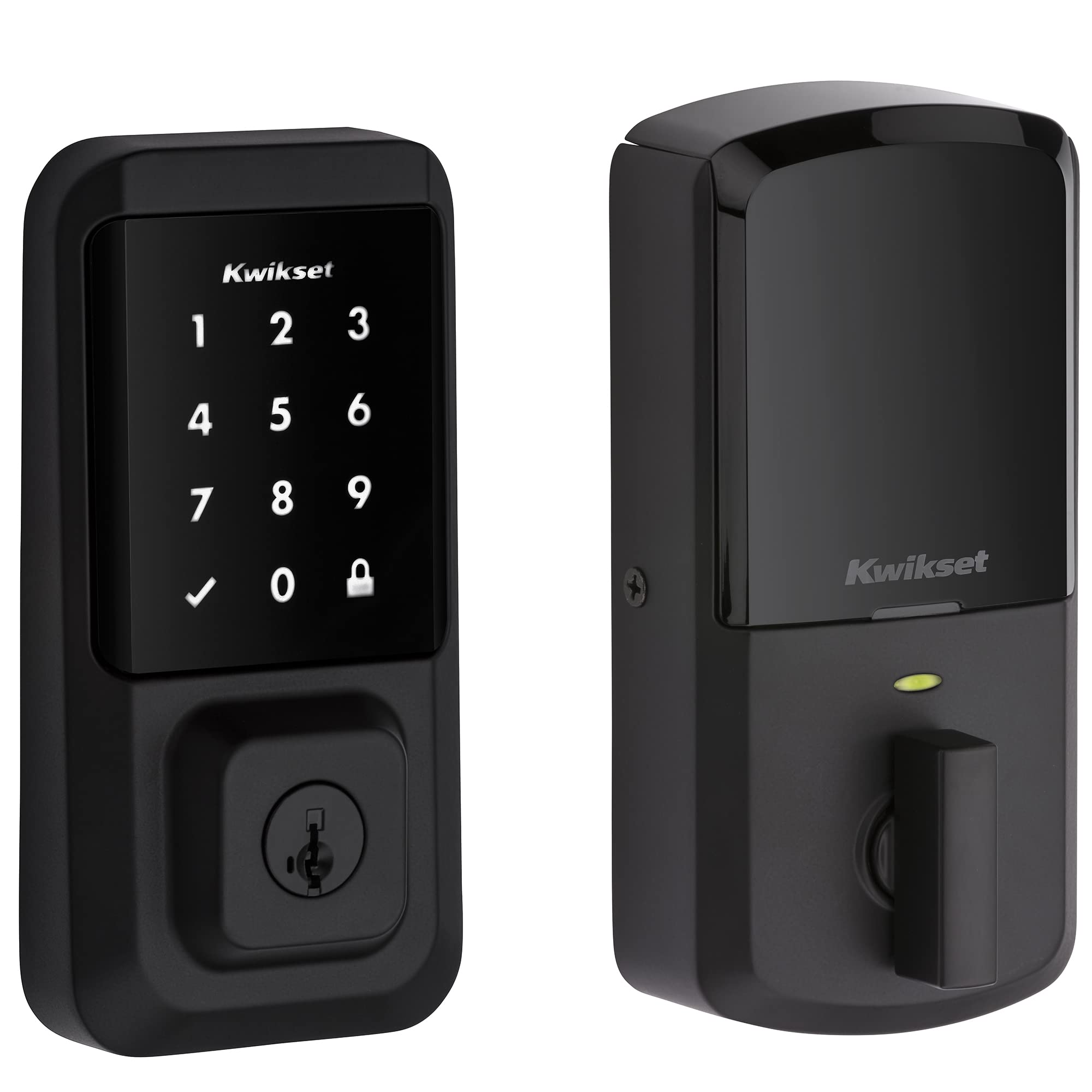 Kwikset 99390-001 Halo Wi-Fi Smart Lock دخول بدون مفتاح شاشة لمس إلكترونية ديدبولت تتميز بأمان SmartKey