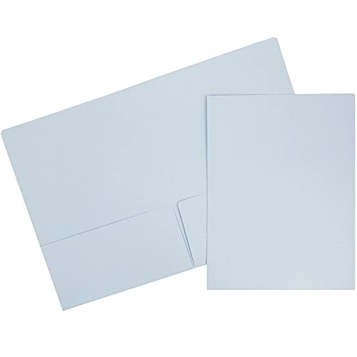 JAM Paper مجلدات الجيب المزدوجة Premium Matte Cardstock - Baby Blue - 6 / Pack