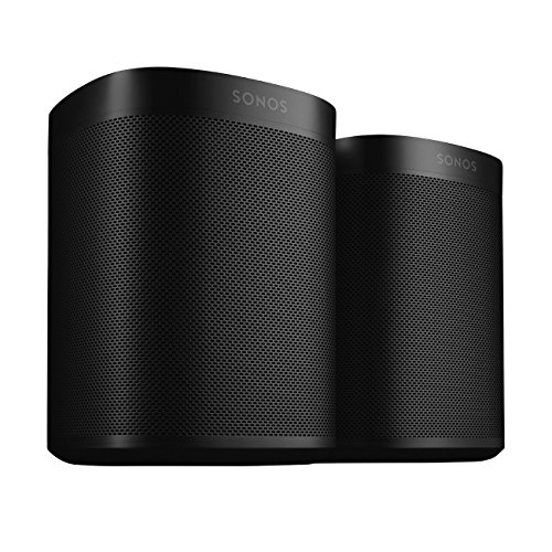  Sonos مجموعة غرفتين مع جهاز جديد كليًا - مكبر صوت ذكي مع تحكم صوتي مدمج في Alexa. حجم صغير مع صوت لا يصدق لأي غرفة. (أسود)...