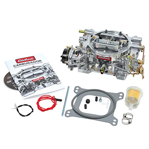 Edelbrock 1411 Performer 750 CFM مربع التجويف 4-برميل صمام الهواء الثانوي خنق كهربائي جديد المكربن