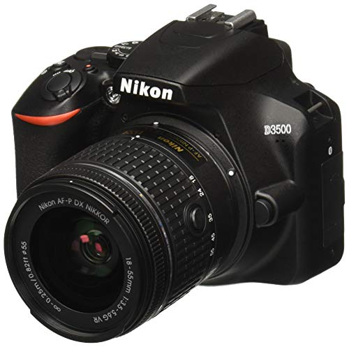 Nikon D3500 W / AF-P DX NIKKOR مقاس 18-55 مم f / 3.5-5.6G VR أسود
